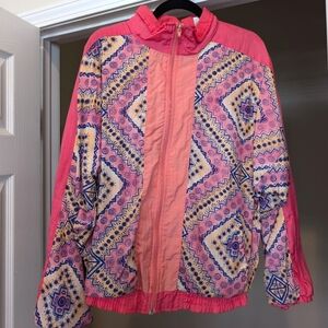 Colorful Pink Vintage Akita Wear Wind Jacket
